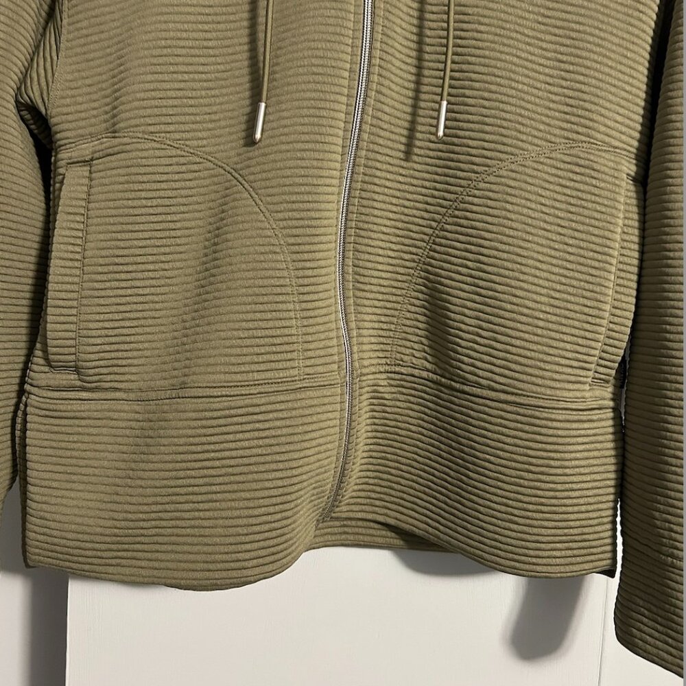 DKNY Women's Tech Ottoman Full-Zip Hoodie Sweatshirt Jacket Olive Size XS - Picture 3 of 12